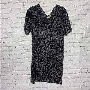 𝅺loft | Leopard Print Wool Dress | M